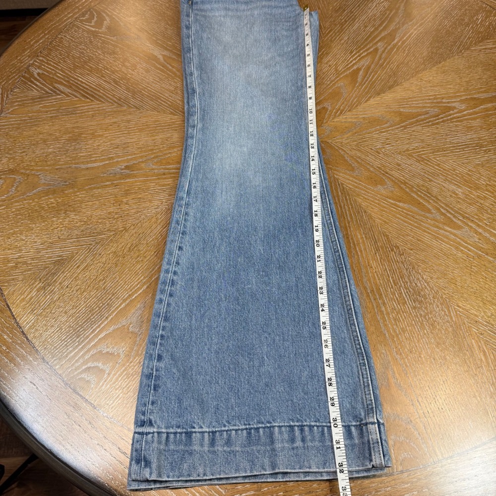 Re/Done Low Rise Bell Bottom Flare Jeans Lake Blue Size 10/30 - Picture 10 of 10